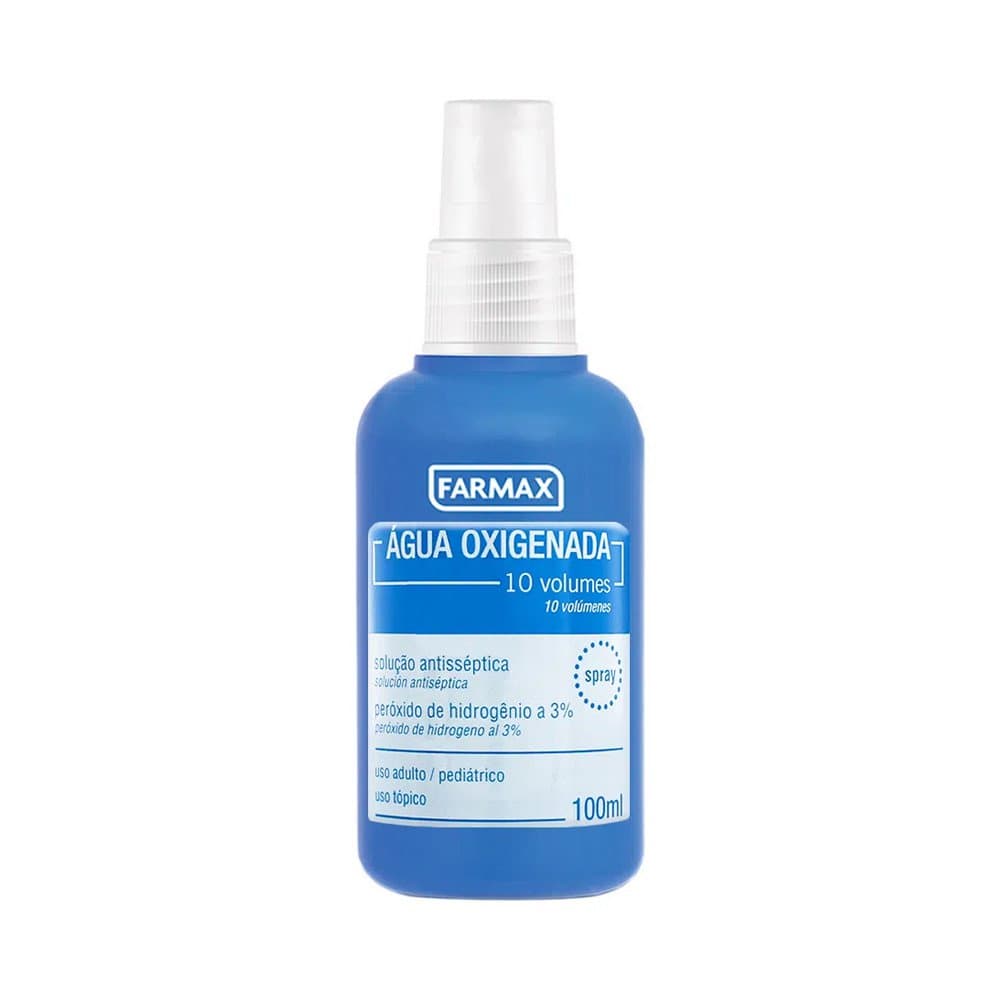 Agua Oxigenada Farmax 10 Volumes, Spray Com 100Ml