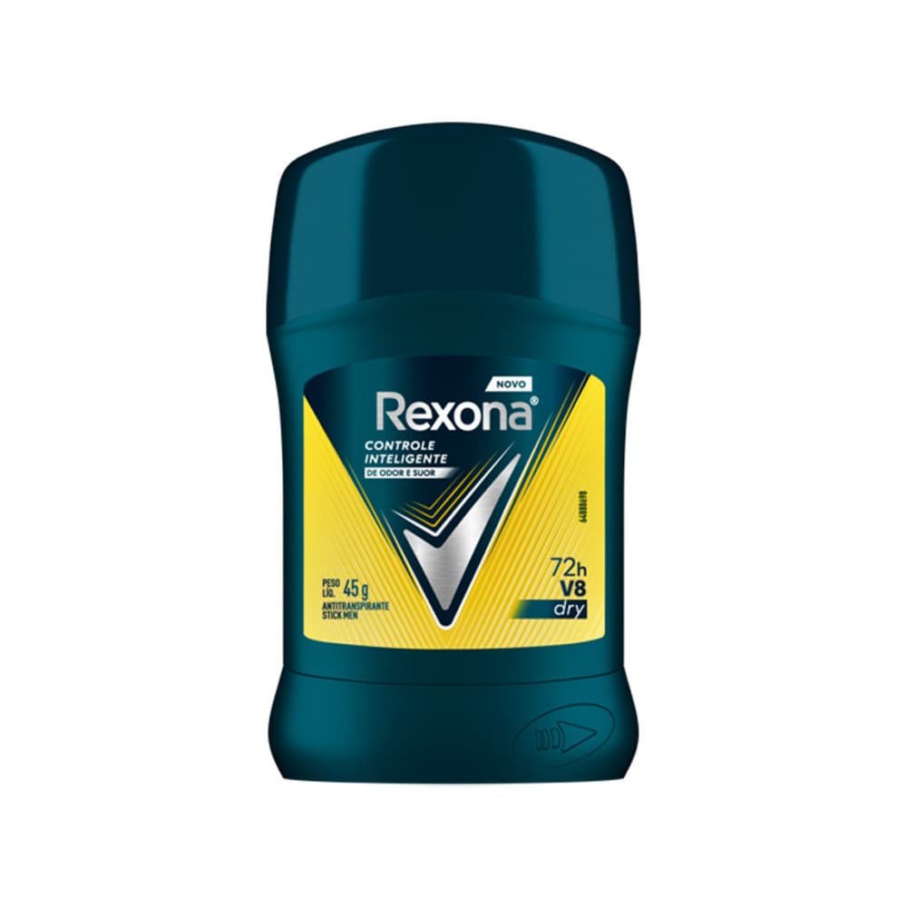 DESODORANTE REXONA STICK MEN V8 DRY ANTITRANSPIRANTE 45G