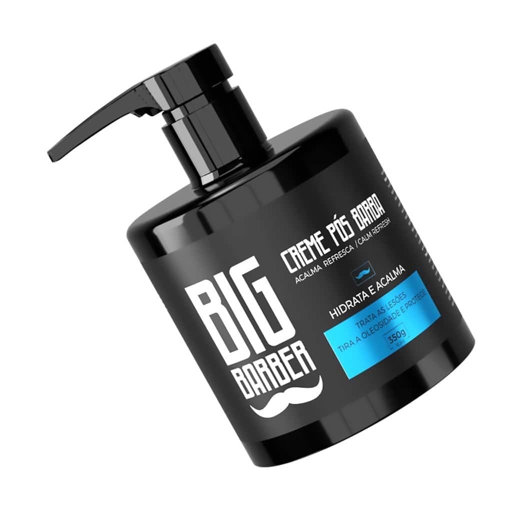 Creme Pos Barba Big Barber 350g Menthol Profissional Acalma Refresca Hidrata e Protege Barbearia