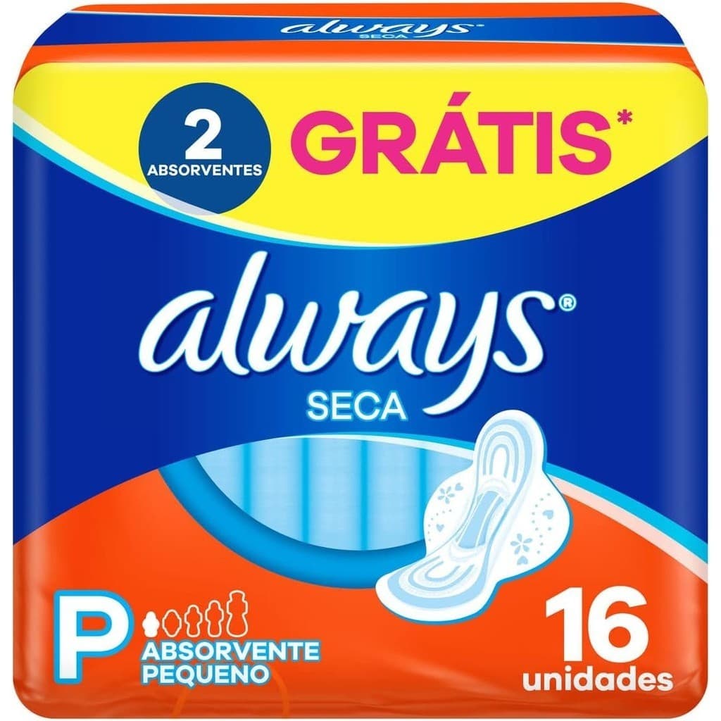 Absorvente Always Seca com Abas Pequeno 16und