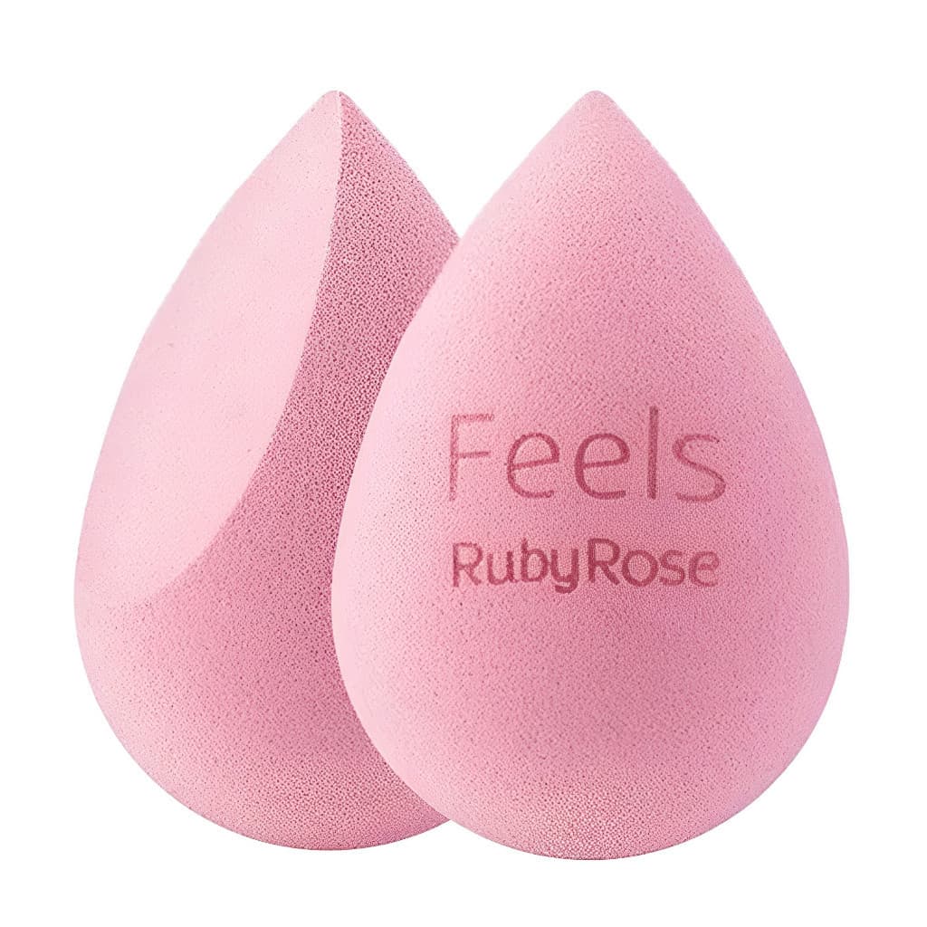 Esponja de Maquiagem Ruby Rose – Macia Expansível e Ideal para Acabamento Perfeito e Natural