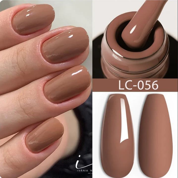 LILYCUTE 7ML Gel De Esmalte De Unhas Marrom Terra Café Série Cor Semi Permanente UV Chocolate Outono Inverno Arte Das Verniz