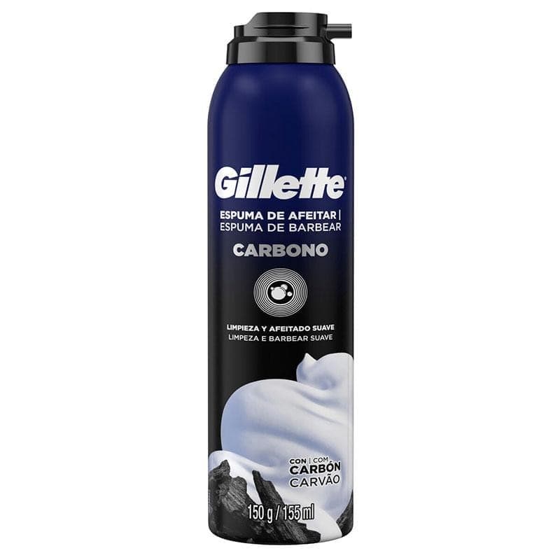 Espuma de Barbear Gillette Carbono com Carvão Ativado 155ml