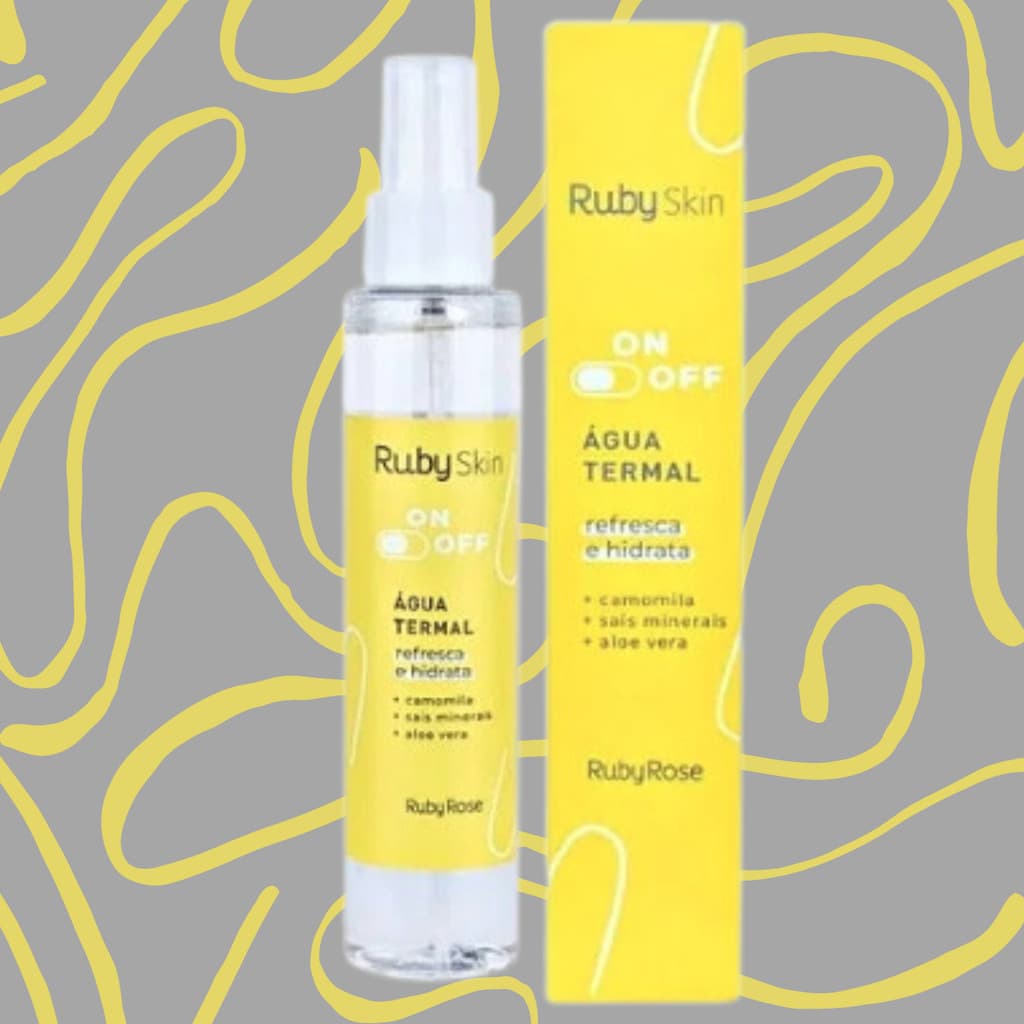 Água Termal Ruby Rose Linha Ruby Skin On Off 120 ML Hidrata e Refresca