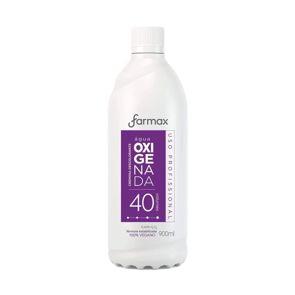 Descolorante Água Oxigenada 40v OX Cremosa 900ml Farmax
