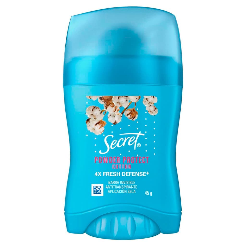 DESODORANTE SECRET EM BARRA POWDER PROTECT COTTON 45G