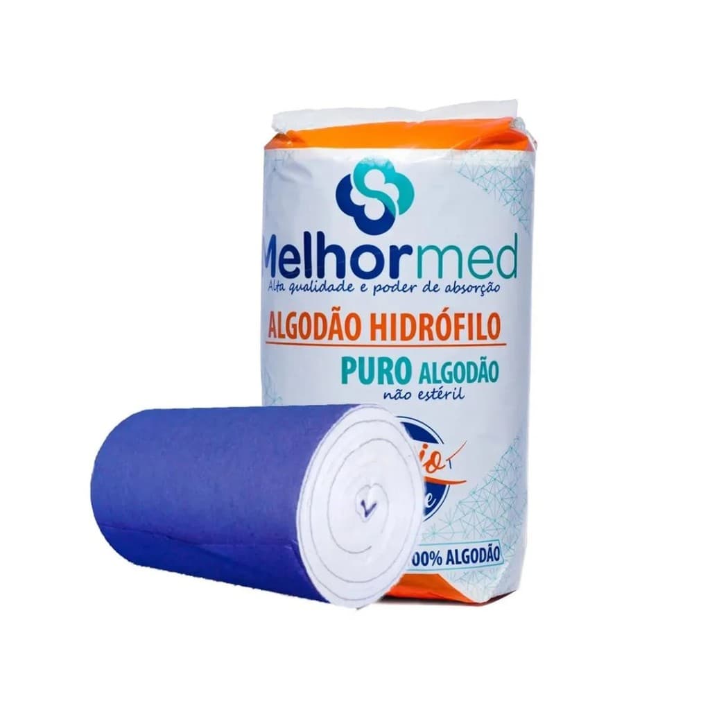 Algodão Rolo Hidrófilo MelhorMed 500gr COM ANVISA  ENVIO/ FULL
