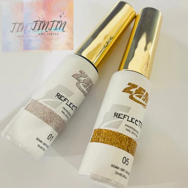 Esmalte Reflexivo Gel Liner Dourado e Prata Art Profissional Soak-Off UV Led Nail Pincel Filete Francesinha