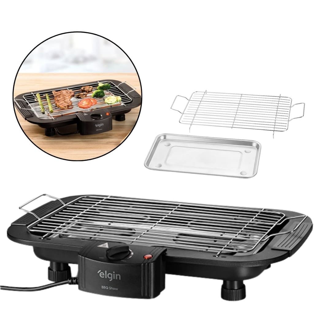 Churrasqueira Elétrica de Mesa Portátil Elgin BBQ Show Grill