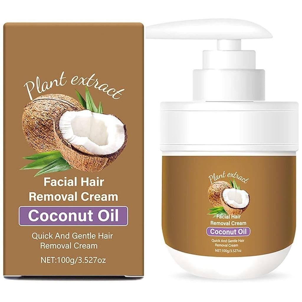Creme Depilatório Facial, Creme de Remoção de Pelos Faciais de Coco para Mulheres para Lábio Superior e Queixo para Mulh