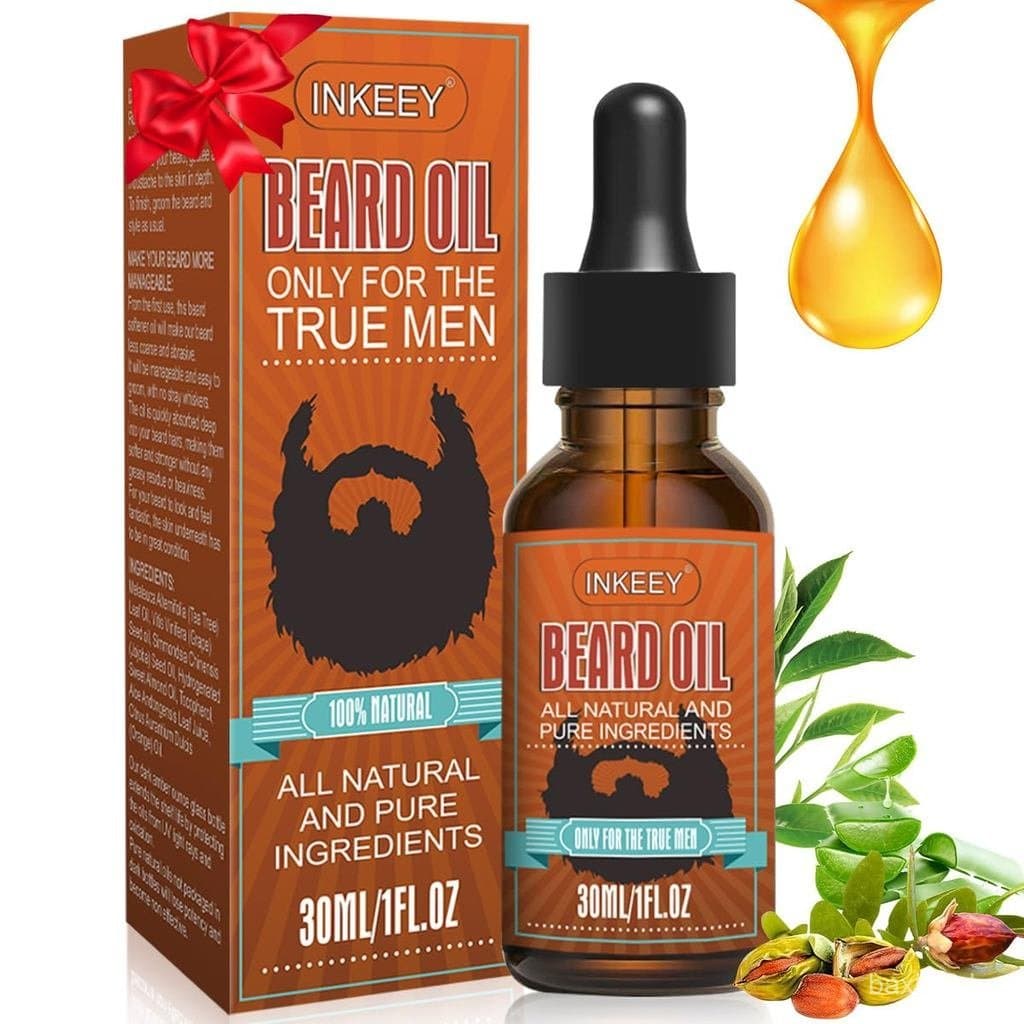 Óleo para Crescimento de Barba para Homens - Óleo Condicionador de Barba Rico em Óleo de JOJOBA e Óleo de Amêndoa Doce M