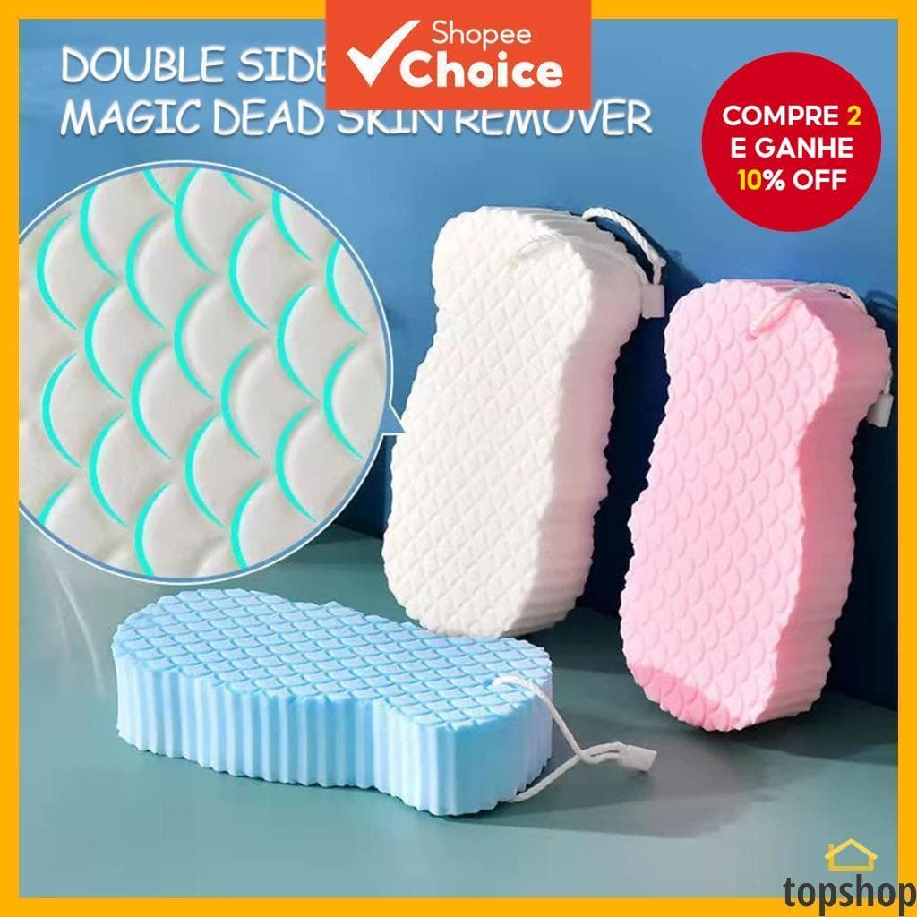 Esfoliante Corporal Com Esponja Macia Para Bebês E Adultos Remover Pele Morta