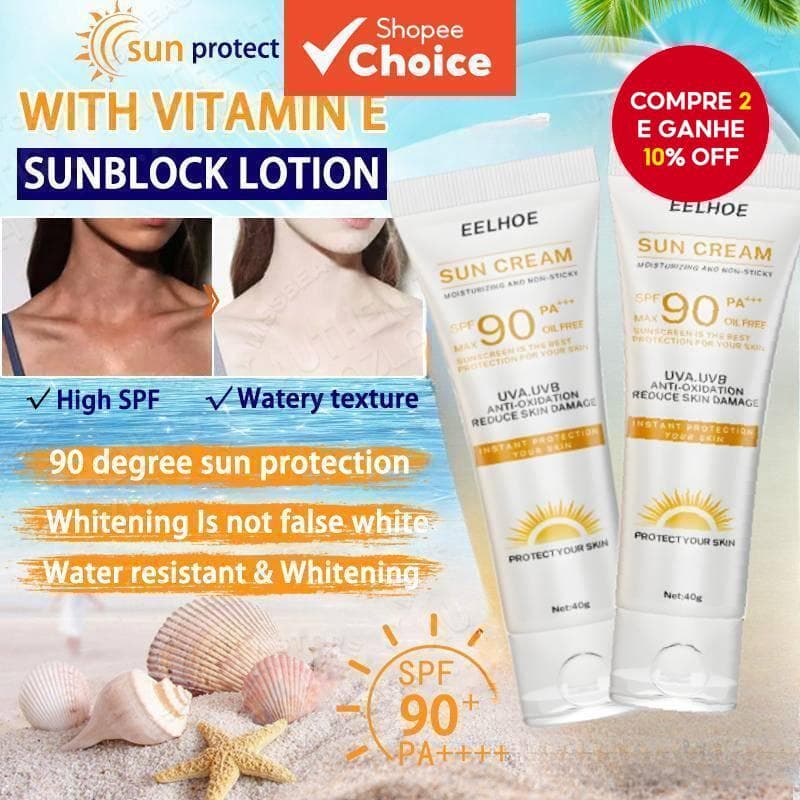 Creme Solar Proteção Contra Umidade Facial Corpo Pele Protetora Cuidados Com A Summerti me Refrescante Não Gorduroso De 