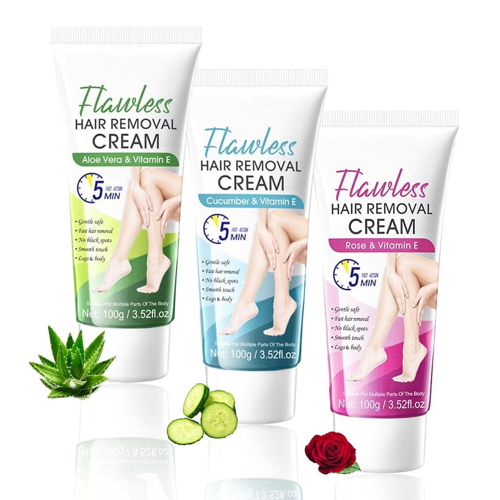 3PCS Creme Depilatório para Mulheres, Creme Depilatório Masculino para Pelos Indesejados no Rosto, Axilas, Biquíni e Per