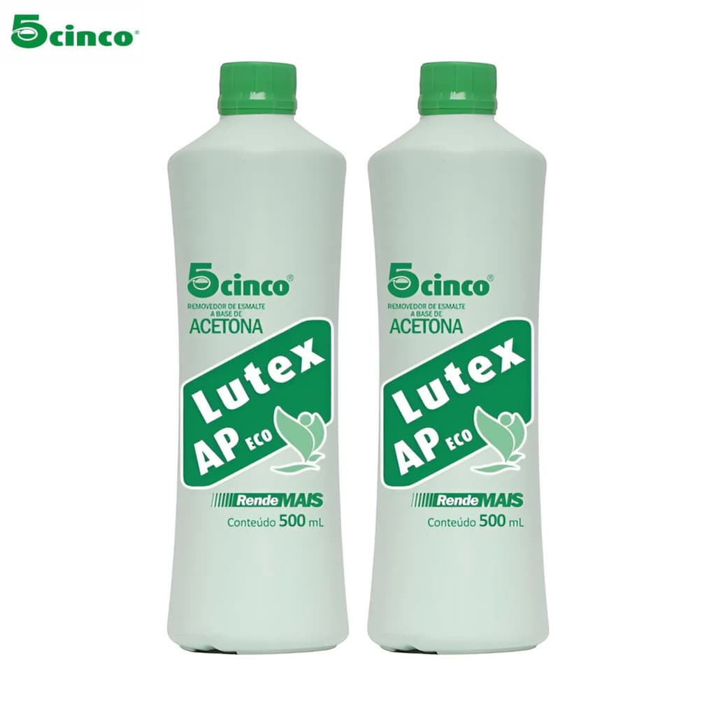 2 Lutex Acetona Removedor de Esmalte de 500ml