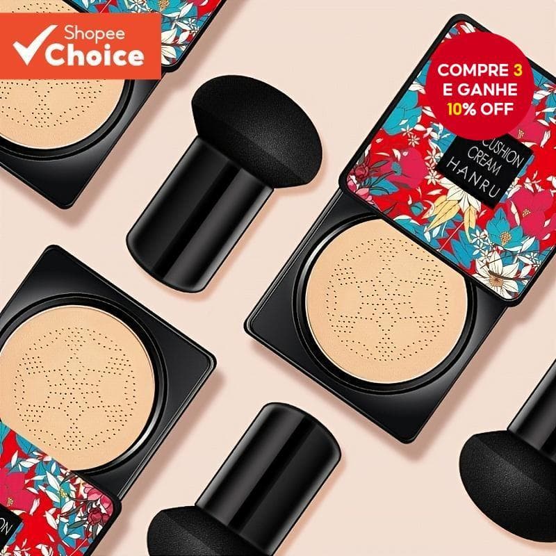 Base De Cabeça De Cogumelo , Creme BB De Almofada , Cobertura Completa Leve E Impecável , Maquiagem Nude Natural Hidrata