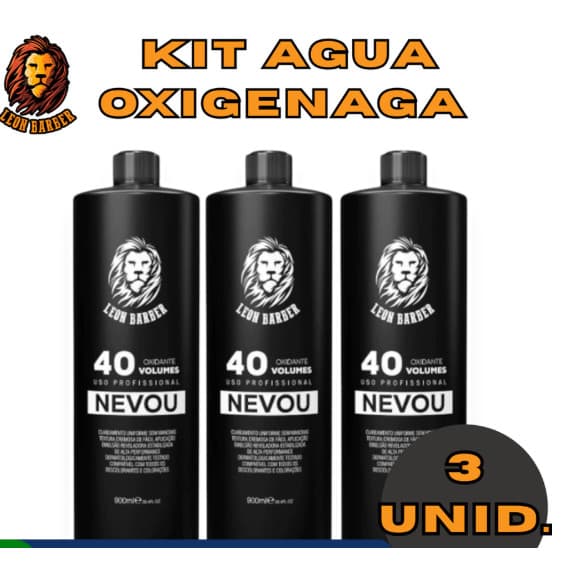 Água Oxigenada 40 volumes 900ml Leon ( 3 unidades )