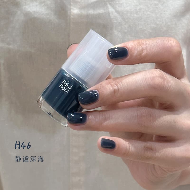 Lelmol esmalte 2025 novo estilo azul escuro cinza azul à base de água sem cozimento de secagem rápida de longa duração c