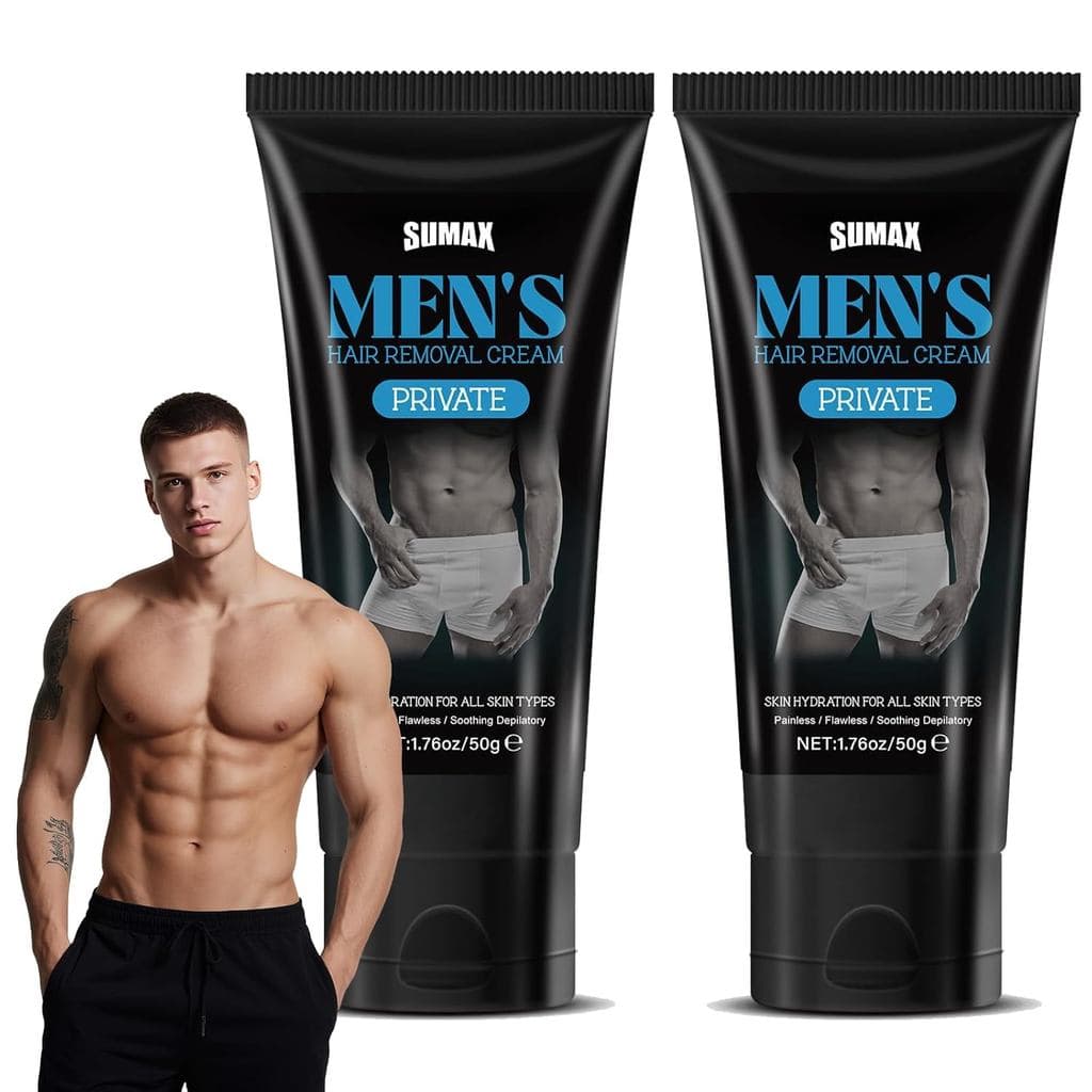 .com : 2 Pcs Creme Depilatório para Homens, Creme Depilatório Íntimo para Homens, Depilatório Indolor para Pelos Indesej