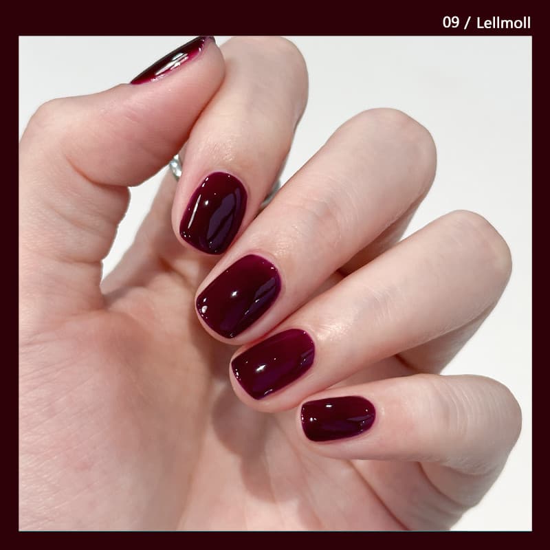 Lellmoll esmalte cerejas borgonha sem cozimento de longa duração não destacável Encora vermelho esmalte outono inverno c