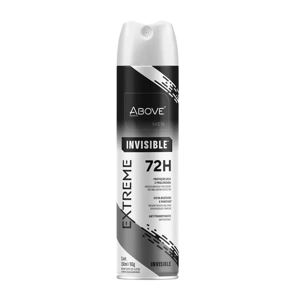 Desodorante Antitrasnpirante Aerosol Above Men Extreme Invisible 72h 150ml