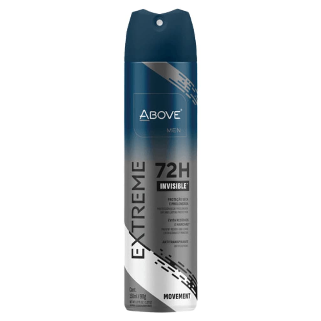 Desodorante Antitrasnpirante Aerosol Above Men Extreme Invisible Movement 72h 150ml