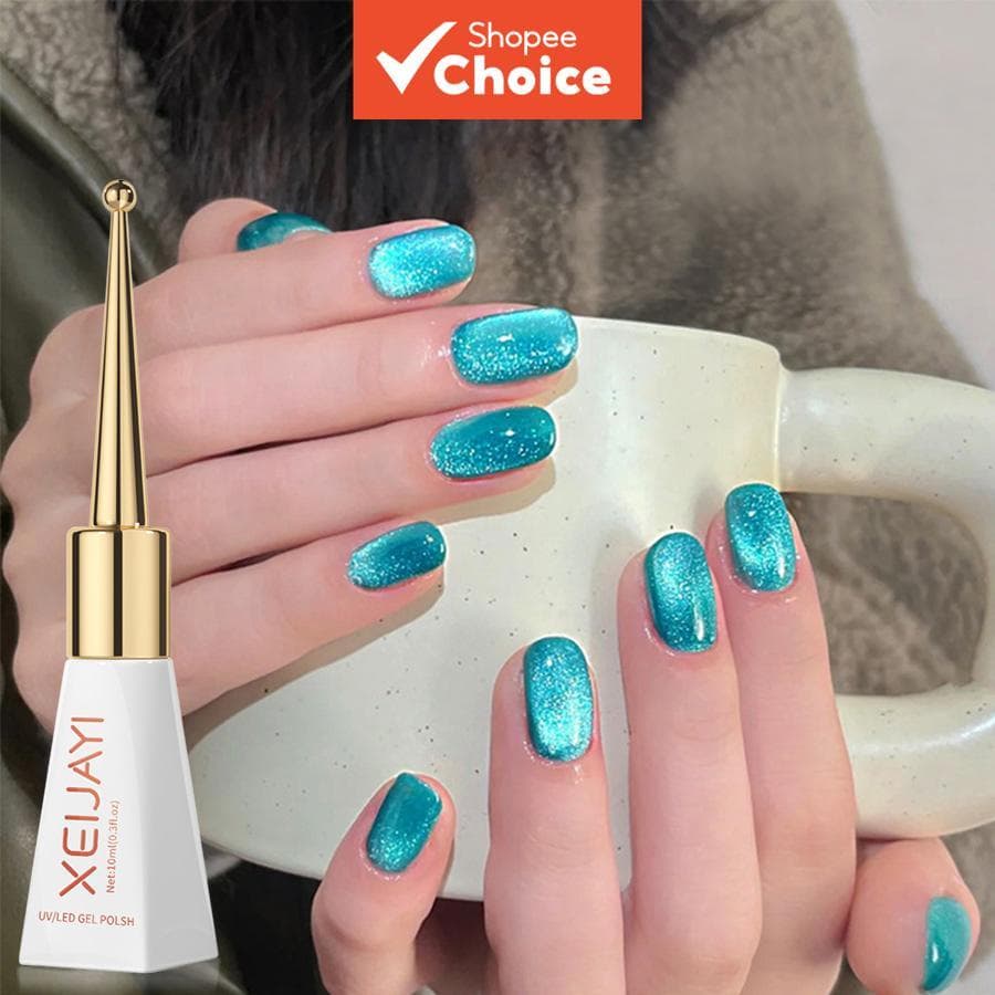 1pc 10ml Gel de Esmalte de Unha de Gato com Polimento Magnético Holográfico Rosa Verniz DIY Incluído