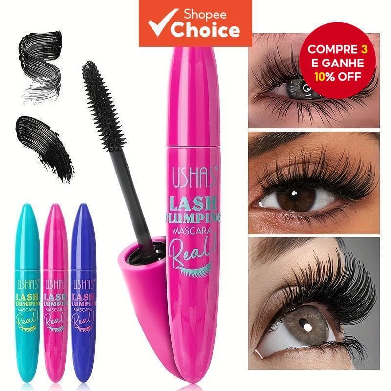 Rímel De Fibra Líquida 4D À Prova D'água Ultra-Dura 360 ° Pincel Espiral Preto