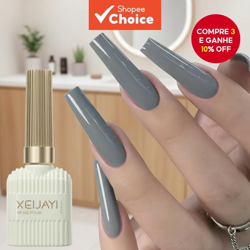  15ml de esmalte em gel cinza para uso em salão, curado com UV, cor tendência para a primavera