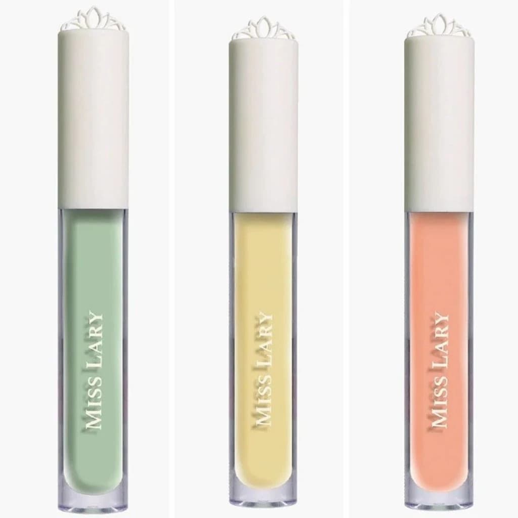 Corretivo Colorido Líquido Miss Lary Neutraliza e camufla manchas Corretivo Salmão Amarelo Verde