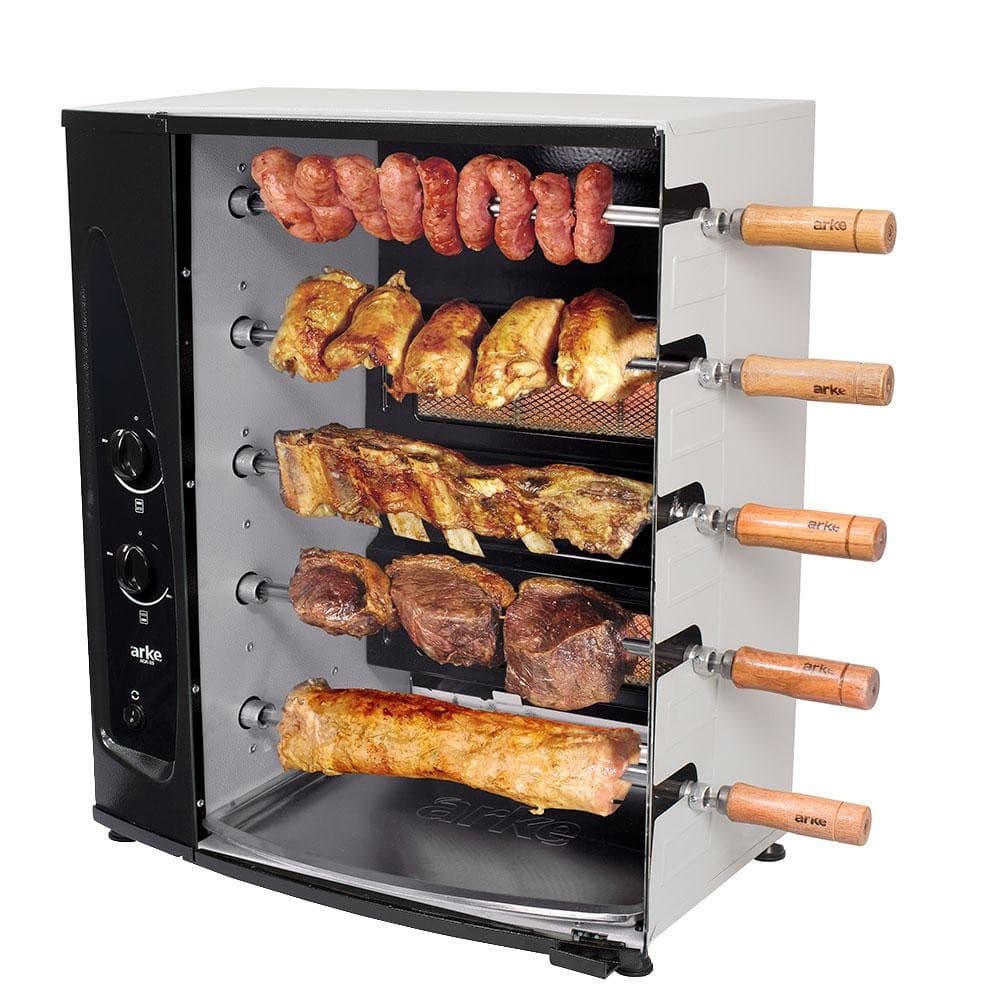 Churrasqueira a Gás Rotativa Arke AGR-05, 5 Espetos