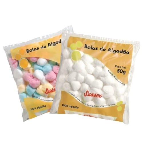 Algodão hidrófilo bolas 50g - Sussex