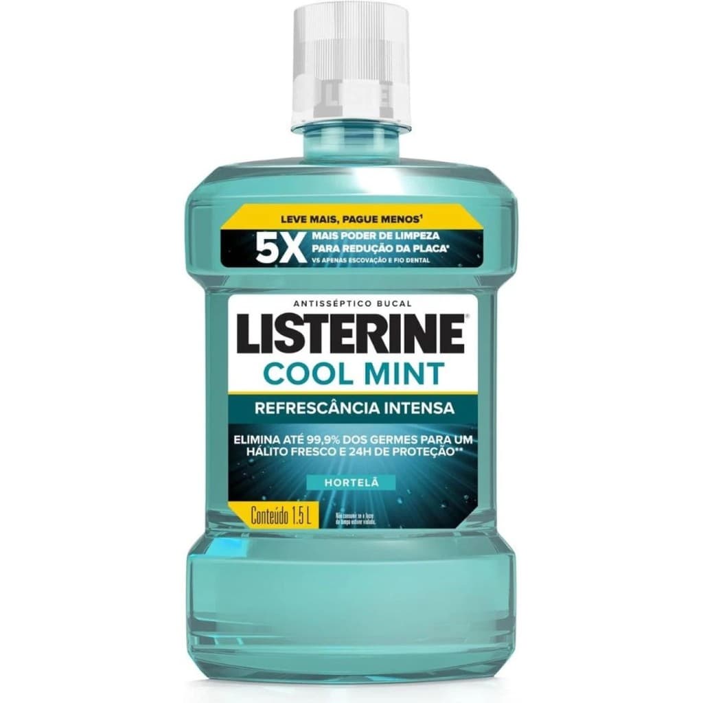 Enxaguante Bucal Listerine Cool Mint Horteãl Leve Mais Pague Menos 1500ml