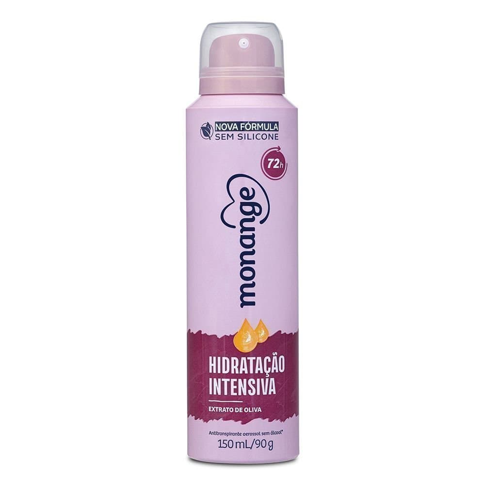 Desodorante Aerossol Monange Feminino Hidratação Intensiva 150ml