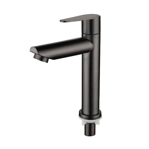 Torneira De Bancada Preto em Aço 1/4 de Volta, Design Alto Padrão Premium, Para Banheiro, Lavabo, Pia Lavatório. FONSES