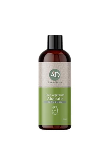 Óleo Vegetal De Abacate - Prensado a Frio, 100% Puro e Vegano | Alto Poder De Hidratação Para Corpo e Cabelo 120 ml - Aroma D’alma