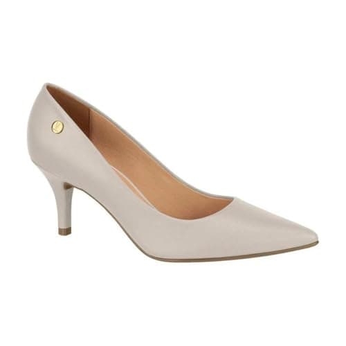 Sapato Scarpin Feminino Vizzano – Salto Baixo Social, Confortável e Elegante (Cinza, BR, Adulto, Numérico, 38)