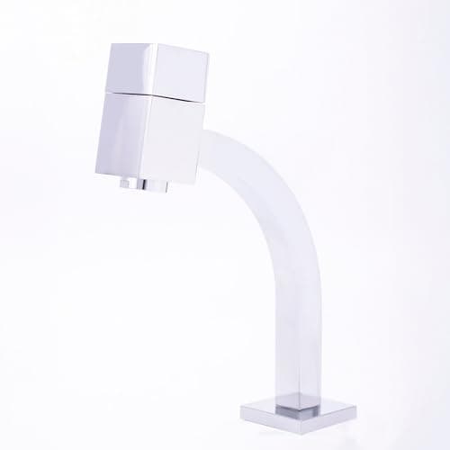 TKLA Torneira Quadrada Cuba Fria 45 Graus Baixa Cor Cromada Banheiro Lavabo Fria Mesa Lavatorio