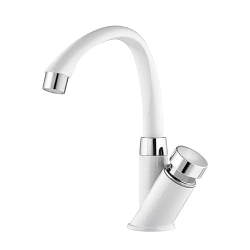 Torneira Automática para Lavatório Tigre Alta Branco com Cromado