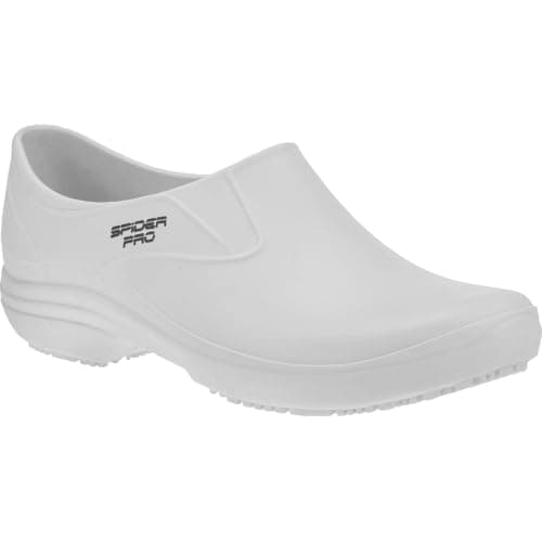 Sapato Antiderrapante Profissional Emborrachado Para Trabalho EPI, Cozinha, Limpeza, Enfermagem e Postos de Combustível. (Branco, BR, Adulto, Numérico, 38)