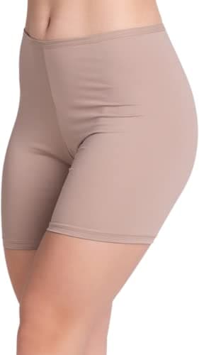 Anágua Shortinho Íntimo Segunda Pele Conforto Lingerie Modeladora Short Para Saia E Vestido F7NEWSTYLE (G, Bege)