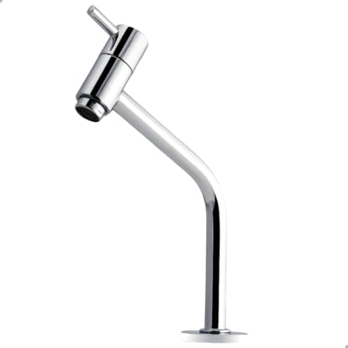 SOFTINOX Torneira Monocomando Baixa Lavatório Banheiro em Metal Cromado – Instalação Bancada 1/2", Cartucho Cerâmico 1/4 de Volta, Arejador em Metal, Design Moderno e Elegante