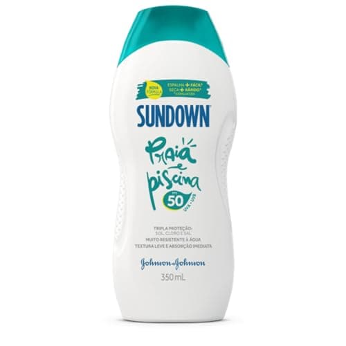 Johnson's Sundown Protetor Solar Corpo E Rosto Praia E Piscina Fps 50 350Ml