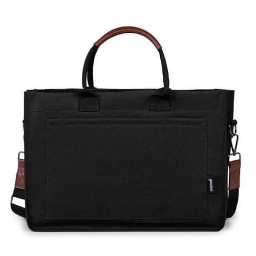 Gocase Bolsa Tote Mini Feminina Reforçada com Alça Transversal Trabalho e Faculdade (Preto com Caramelo)