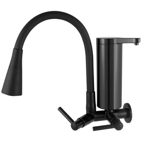 Torneira Gourmet Com Filtro Slim para Cozinha Preta de Parede