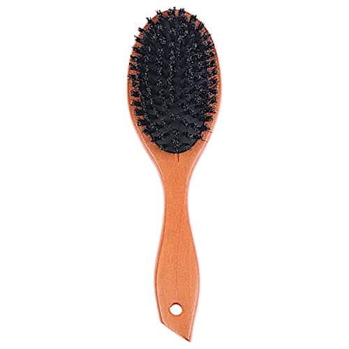 Escova Macia Cerdas de Javali Cabo Madeira (Marrom-Claro)