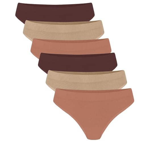 TRIFIL Kit 6 Calcinhas Modelo Biquíni Secagem Rápida Em Microfibra Poliamida Forro Algodão, 2 Macadâmia - 2 Mocha Mousse - 2 Puro Cacau, GG