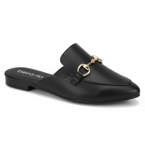 Mule Sapato Feminino 4134.1017 Beira Rio Bico Fino (Preto, BR, Adulto, Numérico, 37)