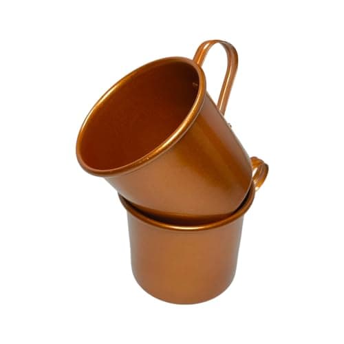 Kit Jogo 4 Caneca Copo Moscow Mule Alumínio Cor Cobre 350ml