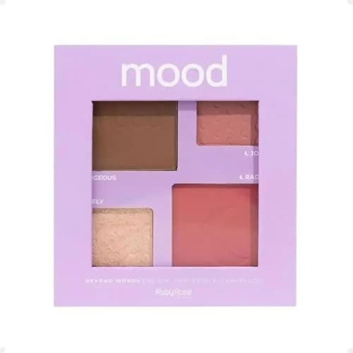 Ruby Rose - Paleta Blush, Contorno e Iluminador Beyond Words Mood Hbf5861